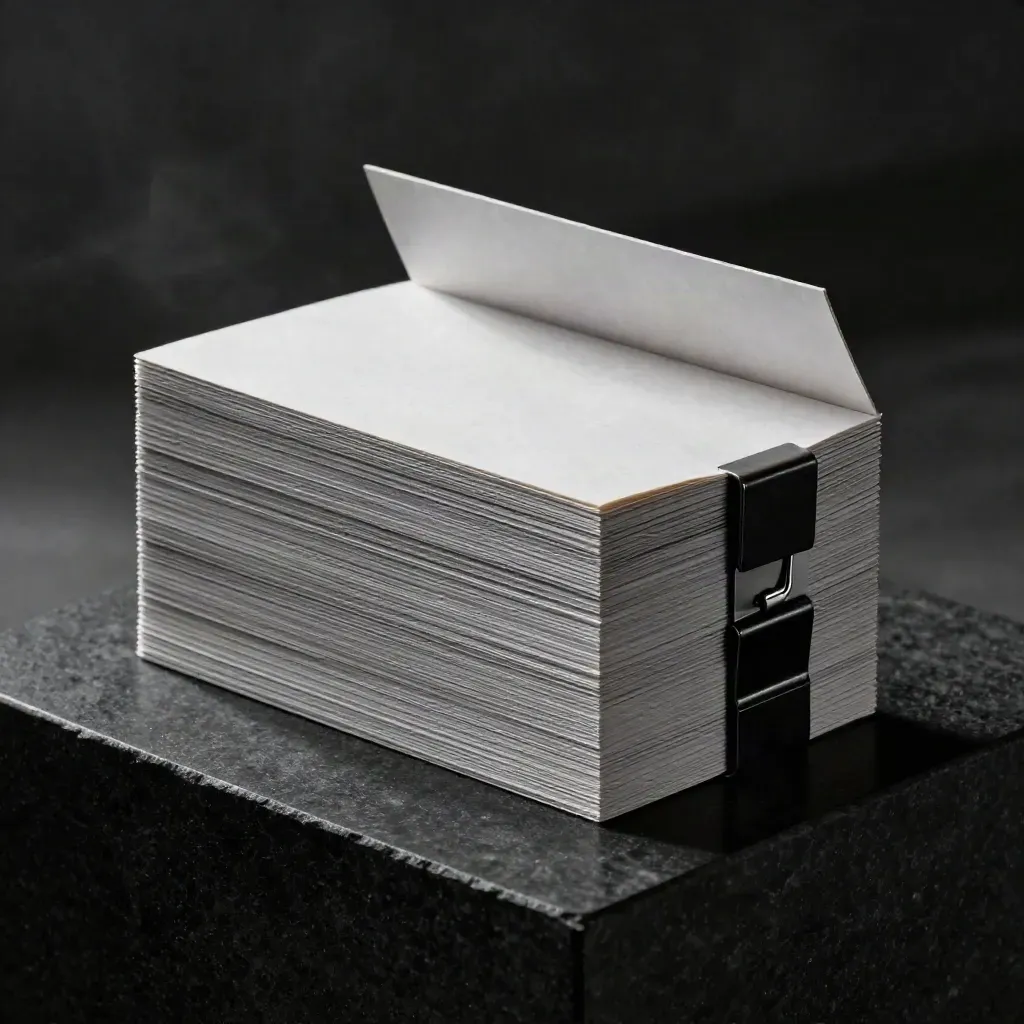 Dramatic workshop pass stack with guide sleeve and clamp on a matte-black surface.